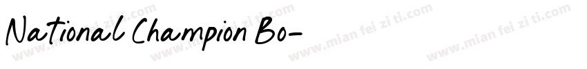 National Champion Bo字体转换